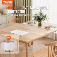Vevor 311408 ПВХ захист столу Скатертина Плівка столу 914x1524мм захист столу 1,5 мм