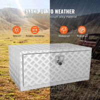 Vevor 310809 Ящик для зберігання під кузовом, ящик для зберігання пікапа 914 x 610 x 610 мм, ящик для інструментів з алюмінієвими