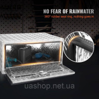 Vevor 310809 Ящик для зберігання під кузовом, ящик для зберігання пікапа 914 x 610 x 610 мм, ящик для інструментів з алюмінієвими