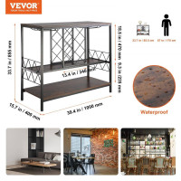 Vevor 311439 Промислова барна стійка, винний столик 1 м для спиртних напоїв і келихів, буфетна шафа з підставкою для келихів і Vevor 311439 Промислова барна стійка, винний столик 1 м для спиртних напоїв і келихів, буфетна шафа з підставкою для келихів і