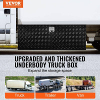 Vevor 310820 ящик для інструментів під кузовом вантажний ящик для інструментів ящик для причепа 1524x610x610 мм