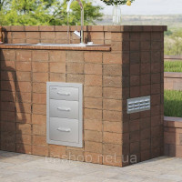 Vevor 311442 3 ящика для барбекю Ящики для барбекю 36X51см Газовий гриль з нержавіючої сталі Vevor 311442 3 ящика для барбекю Ящики для барбекю 36X51см Газовий гриль з нержавіючої сталі
