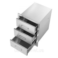 Vevor 311445 Шухляди для вуличної кухні Шухляди для вуличної кухні, 40 x 55 x 45 см, прихованого монтажу, потрійні шухляди для Vevor 311445 Шухляди для вуличної кухні Шухляди для вуличної кухні, 40 x 55 x 45 см, прихованого монтажу, потрійні шухляди для