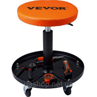 Vevor 310860 Регульований слюсарний підкатний стілець, піддон для інструментів для майстерні, гаража