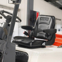 Vevor 310871 Універсальне сидіння для трактора зі штучної шкіри ПВХ та пінополіуретану Сидіння для трактора з регульованою спинкою Vevor 310871 Універсальне сидіння для трактора зі штучної шкіри ПВХ та пінополіуретану Сидіння для трактора з регульованою спинкою