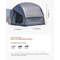 Vevor 310882 Camping Tent SUV Outdoor Tent with 2 Doors Waterproof 240x240cm Car Tent Vevor 310882 Camping Tent SUV Outdoor Tent with 2 Doors Waterproof 240x240cm Car Tent