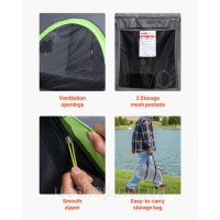 Vevor 310885 Car Tent Truck Tent Camping Tent with Windows Waterproof for 1676-1830mm