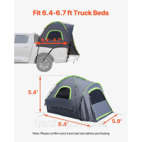 Vevor 310884 Car Tent Truck Tent Camping Tent with Windows Waterproof for 1950-2043mm Vevor 310884 Car Tent Truck Tent Camping Tent with Windows Waterproof for 1950-2043mm