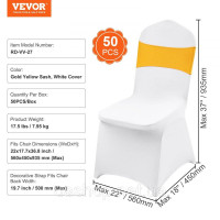 Vevor 311528 Упаковка із 50 чохлів для стільців із еластичного спандексу для складних стільців, універсального чохла для стільців Vevor 311528 Упаковка із 50 чохлів для стільців із еластичного спандексу для складних стільців, універсального чохла для стільців