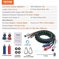 Vevor 310894 12FT 3-in-1 Air Line Kit Semi Truck 2 Glad Hands Hands