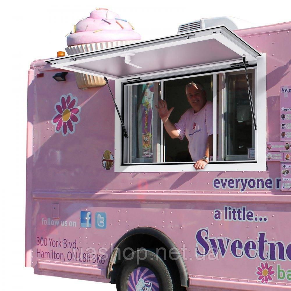 Vevor 311568 снекова стійка сервіровка вікно food truck сервіс тент 915х610мм алюміній