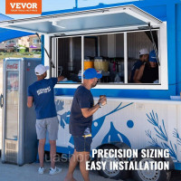 Vevor 311568 снекова стійка сервіровка вікно food truck сервіс тент 915х610мм алюміній Vevor 311568 снекова стійка сервіровка вікно food truck сервіс тент 915х610мм алюміній