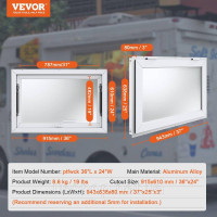 Vevor 311558 снек стенд сервіровка фудтрак тент снек вікно 943х638х80мм Vevor 311558 снек стенд сервіровка фудтрак тент снек вікно 943х638х80мм