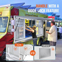 Vevor 311560 Снекова стійка віконце food truck service тент 943х943мм