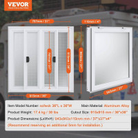 Vevor 311560 Снекова стійка віконце food truck service тент 943х943мм