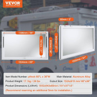 Vevor 311573 Вікно для фудтраків 60