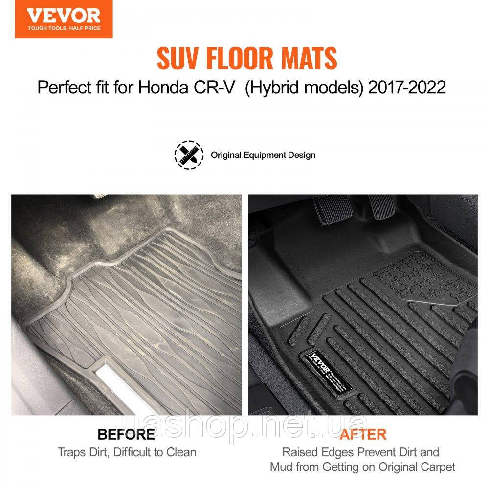 Vevor 310909 Набір автомобільних килимків 3 шт. Килимки TPE Honda CR-V (гібридні моделі) 2017-2022