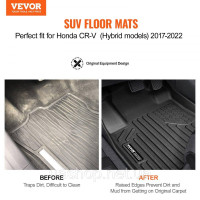 Vevor 310909 Набір автомобільних килимків 3 шт. Килимки TPE Honda CR-V (гібридні моделі) 2017-2022 Vevor 310909 Набір автомобільних килимків 3 шт. Килимки TPE Honda CR-V (гібридні моделі) 2017-2022