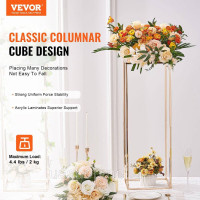 Vevor 311595 набір з 2 квіткових табуретів квадратний 28x28x80см підставка для квітів залізна тумбочка сучасна квіткова колона