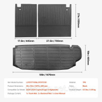 Vevor 310911 Килимок для багажного відділення килимок для спинки Kluger & Хайлендер 2020-2024 рр