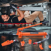 Vevor 310928 Комплект гідравлічного домкрата, портативний гідравлічний домкрат 12 т з масляним шлангом 1,4 м, комплект для ремонту Vevor 310928 Комплект гідравлічного домкрата, портативний гідравлічний домкрат 12 т з масляним шлангом 1,4 м, комплект для ремонту