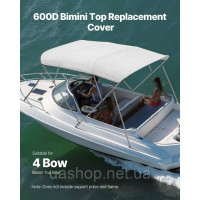 Vevor 310967 Заміна човна на заміні човна на човнах Bimini Top для човнів 246-262 см світло-сірий Vevor 310967 Заміна човна на заміні човна на човнах Bimini Top для човнів 246-262 см світло-сірий