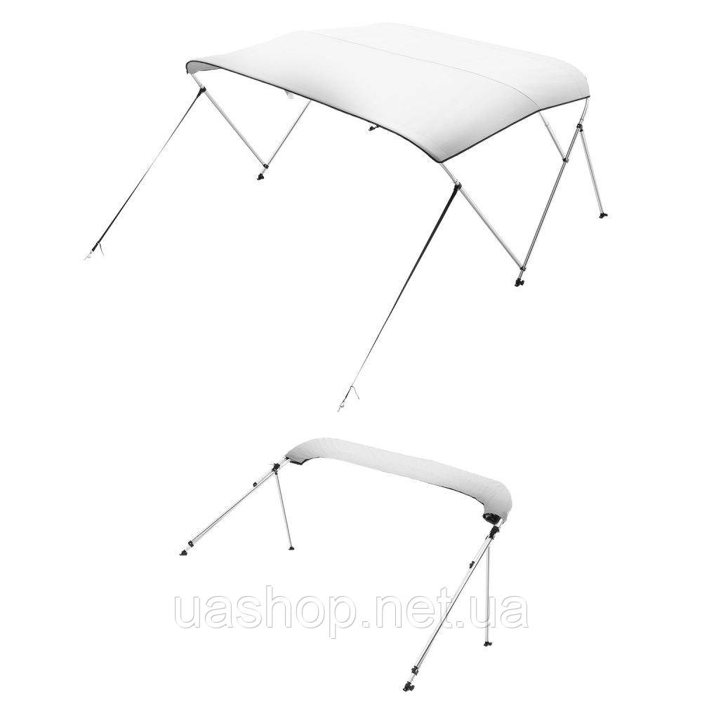 Vevor 310966 Тент Bimini Top для човна, сонцезахисний козирок на даху човна, 3 арки, 216-229 см, світло-сірий