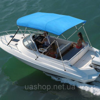 Vevor 310963 Біміні - тент для човна 600D, 4 дуги, 185-198 см, стійкий до сонця та дощу, Чохол для човна, міцні алюмінієві стійки,