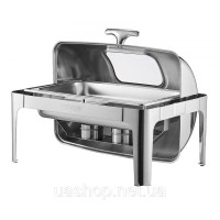 Vevor 311703 Набір посуду Chafing Dish Set нержавіюча сталь 3,9 л 2 контейнери Rolltop Silver Vevor 311703 Набір посуду Chafing Dish Set нержавіюча сталь 3,9 л 2 контейнери Rolltop Silver