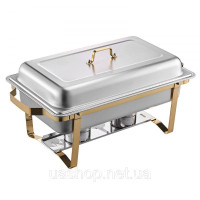 Vevor 311708 Набір посуду Chafing Dish Set Нержавіюча сталь 7,5 л/4 л Фуршет Золоте Весілля