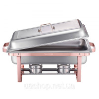 Vevor 311707 Набір посуду Chafing Dish Set Нержавіюча сталь 7,5 л 2 шт. Буфет Рожеве золото