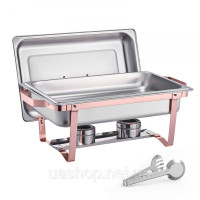 Vevor 311707 Набір посуду Chafing Dish Set Нержавіюча сталь 7,5 л 2 шт. Буфет Рожеве золото