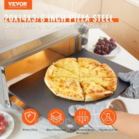 Vevor 311735 Сталева плита для піци, 20 х 14 х 3/8 дюймів для духовки, камінь для випікання піци з вуглецевої сталі з 20-кратно Vevor 311735 Сталева плита для піци, 20 х 14 х 3/8 дюймів для духовки, камінь для випікання піци з вуглецевої сталі з 20-кратно