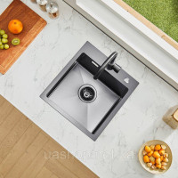 Vevor 311771 Кухонна мийка 1 чаша вбудована мийка нержавіюча сталь 40х45х19см мийка Vevor 311771 Кухонна мийка 1 чаша вбудована мийка нержавіюча сталь 40х45х19см мийка