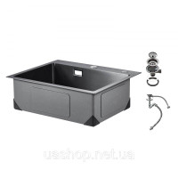 Vevor 311775 Кухонна мийка одна чаша вбудована мийка нержавіюча сталь 55х45х19см мийка Vevor 311775 Кухонна мийка одна чаша вбудована мийка нержавіюча сталь 55х45х19см мийка