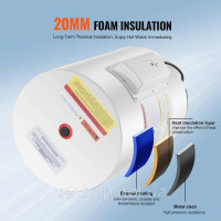 Vevor 311054 Електричний водонагрівач 40L Instant Hot 2kW LED Display 0.15MPa