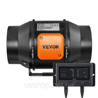 Vevor 311090 38W Канальний вентилятор для димовидалення Вентилятор для витяжного повітря Канальний вентилятор