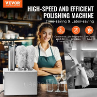 Vevor 312422 Машина для полірування скла catering 5 полірувальних головок 330 склянок/год 1320 Вт Vevor 312422 Машина для полірування скла catering 5 полірувальних головок 330 склянок/год 1320 Вт
