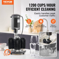 Vevor 312421 Електромийник скла 1200 чаш/год 5 щіток бар