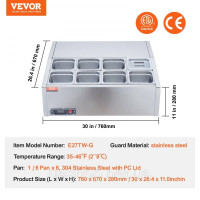 Vevor 312477 Refrigerated Spice Station, холодильна настільна станція для спецій потужністю 145 Вт з каструлями, корпус із Vevor 312477 Refrigerated Spice Station, холодильна настільна станція для спецій потужністю 145 Вт з каструлями, корпус із