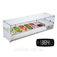 Vevor 312475 Охолоджувана настільна станція для приготування спецій з 4 каструлями 1/3 та каструлями 4 x 1/6 каструлі, корпус із Vevor 312475 Охолоджувана настільна станція для приготування спецій з 4 каструлями 1/3 та каструлями 4 x 1/6 каструлі, корпус із