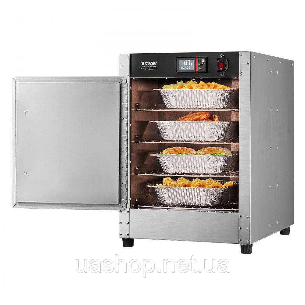 Vevor 312518 Марміт 4-ярусна шафа для підігріву закусок з мискою для води з одними дверцятами