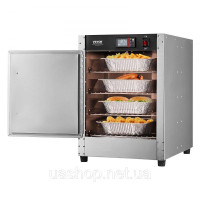 Vevor 312518 Марміт 4-ярусна шафа для підігріву закусок з мискою для води з одними дверцятами