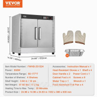 Vevor 312519 Марміт 4-ярусна закусочна шафа з подвійними дверцятами Vevor 312519 Марміт 4-ярусна закусочна шафа з подвійними дверцятами