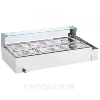 Vevor 312527 Харчовий нагрівальний посуд, гастроємність 6x8Qt Glass Shield Vevor 312527 Харчовий нагрівальний посуд, гастроємність 6x8Qt Glass Shield
