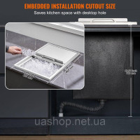 Vevor 312014 Drop in ice chest ice cooler Контейнер для льоду 109,48 л нержавіюча сталь 683x455x536 мм