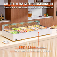 Vevor 312555 Підігрівач їжі, гастроконтейнери Chafing Dish, 10 шт., скляний щиток, 7,6 л, 1700 Вт Vevor 312555 Підігрівач їжі, гастроконтейнери Chafing Dish, 10 шт., скляний щиток, 7,6 л, 1700 Вт
