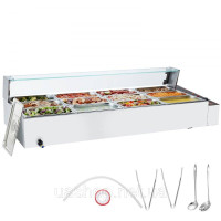 Vevor 312533 Мармітон, натираюче блюдо, гастроємність 12x5 Qt, скляна табличка