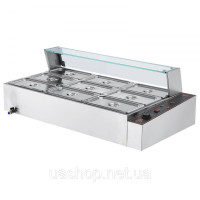 Vevor 312536 Харчовий нагрівальний посуд, гастроємність, 9x5Qt Буфетна скляна табличка Vevor 312536 Харчовий нагрівальний посуд, гастроємність, 9x5Qt Буфетна скляна табличка