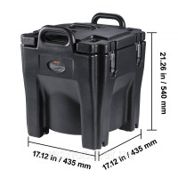 Vevor 312540 Ізольований контейнер для гарячих і холодних напоїв, ополоник для супу, 8 галонів, з підставкою, чорний Vevor 312540 Ізольований контейнер для гарячих і холодних напоїв, ополоник для супу, 8 галонів, з підставкою, чорний